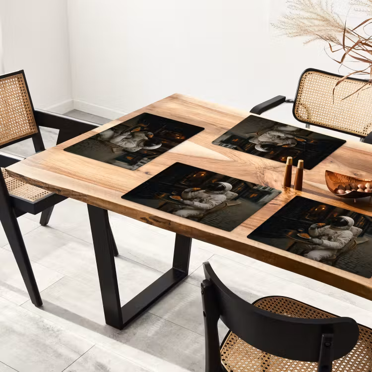 Café - Croissant - Koffie - Astronaut Placemat vinyl groot -zzsfeer4_Kitchenyeah-website