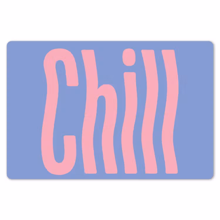 Chill - Roze - Blauw - Golvend Placemat vinyl groot -zzsfeer1_Kitchenyeah-website
