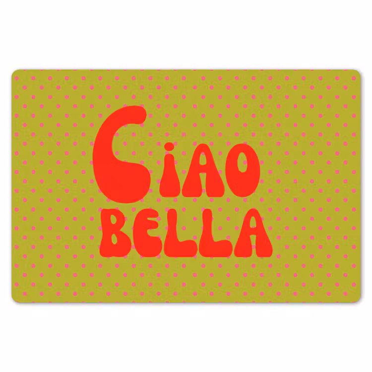 Ciao bella - Rood - Groen - Stippen Placemat vinyl groot -zzsfeer1_Kitchenyeah-website