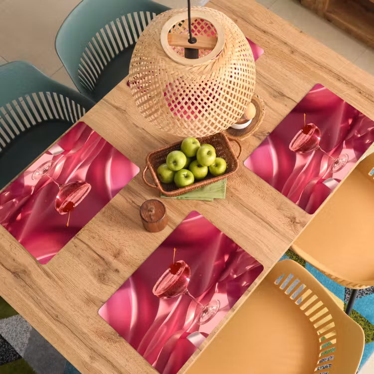 Cocktail - Pink - Luxe Placemat vinyl groot -zzsfeer5_Kitchenyeah-website