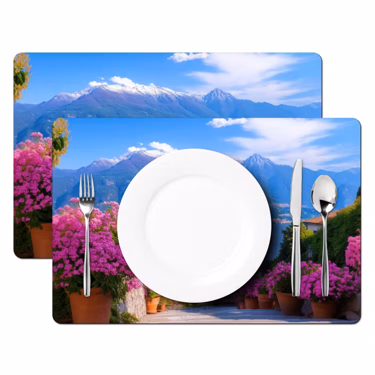 Lake Como - Italië - Landschap Placemat vinyl groot -zzsfeer2_Kitchenyeah-website