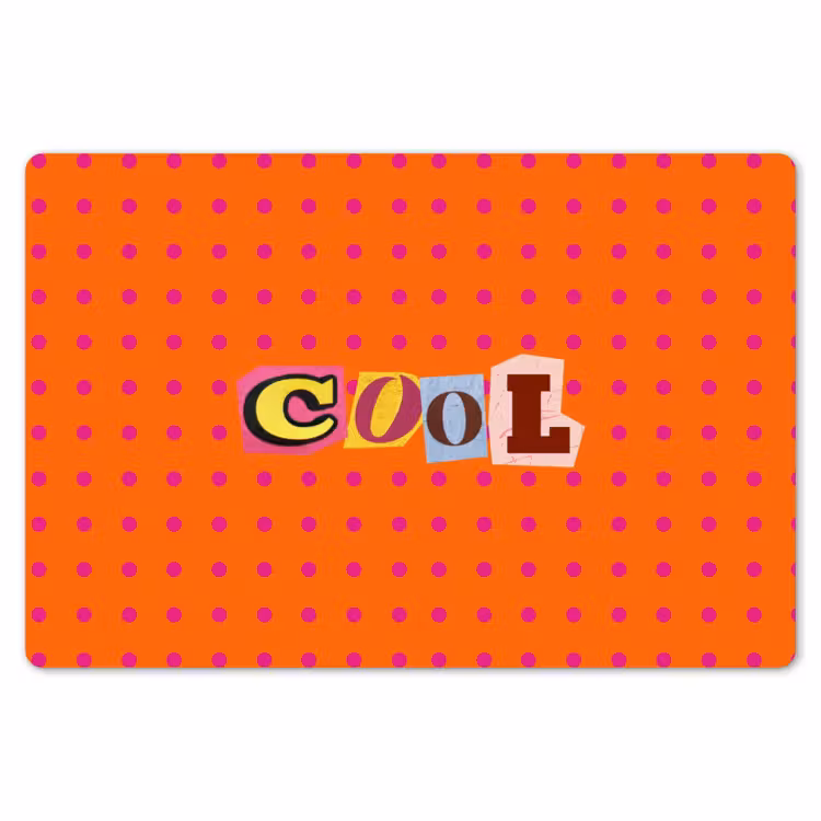 Cool - Stippen - Oranje Placemat vinyl groot -zzsfeer1_Kitchenyeah-website