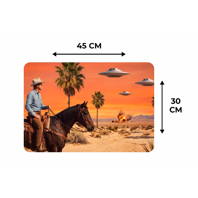 Tischset - 6 Stück - Cowboy – Pferd – Wüste - Cowboy - Paard - Woestijn Placemat vinyl groot