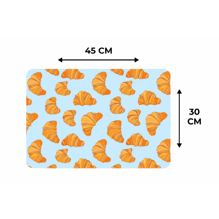 Croissant - Speels - Blauw Placemat vinyl groot 368 -specs
