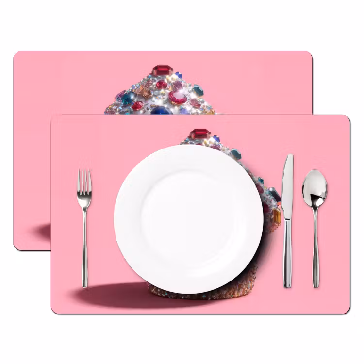 Cupcake - Kleurrijk - Edelstenen Placemat vinyl groot -zzsfeer2_Kitchenyeah-website