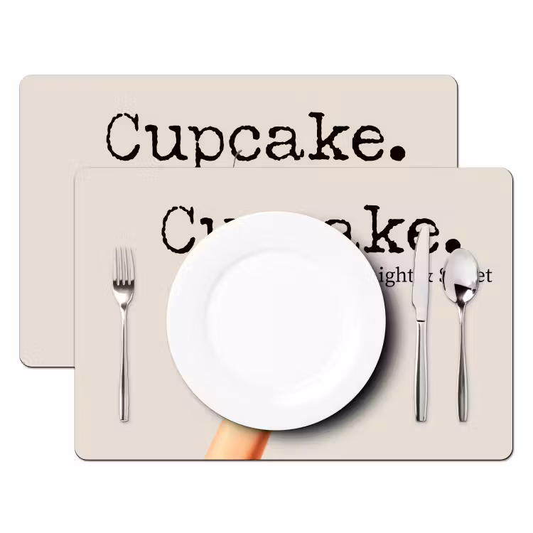 Cupcake - Zoet - Kers Placemat vinyl groot -zzsfeer2_Kitchenyeah-website