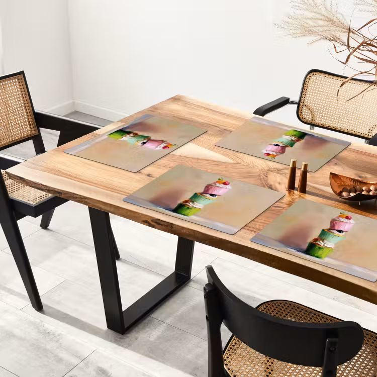 Cupcakes - Gestapeld - Kleurrijk - Fruit Placemat vinyl groot -zzsfeer4_Kitchenyeah-website