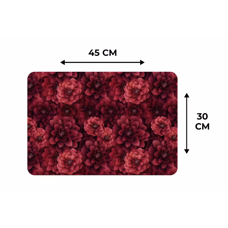 Dahlias - Bloemen - Rood Placemat vinyl groot 368 -specs