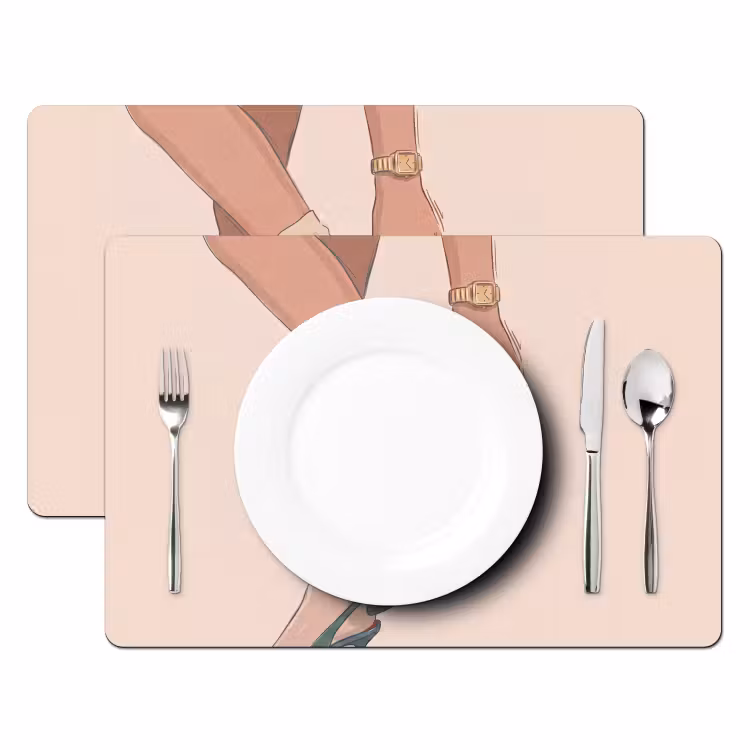 Vrouw - Schoen - Mode - Lifestyle - Groen Placemat vinyl groot -zzsfeer2_Kitchenyeah-website