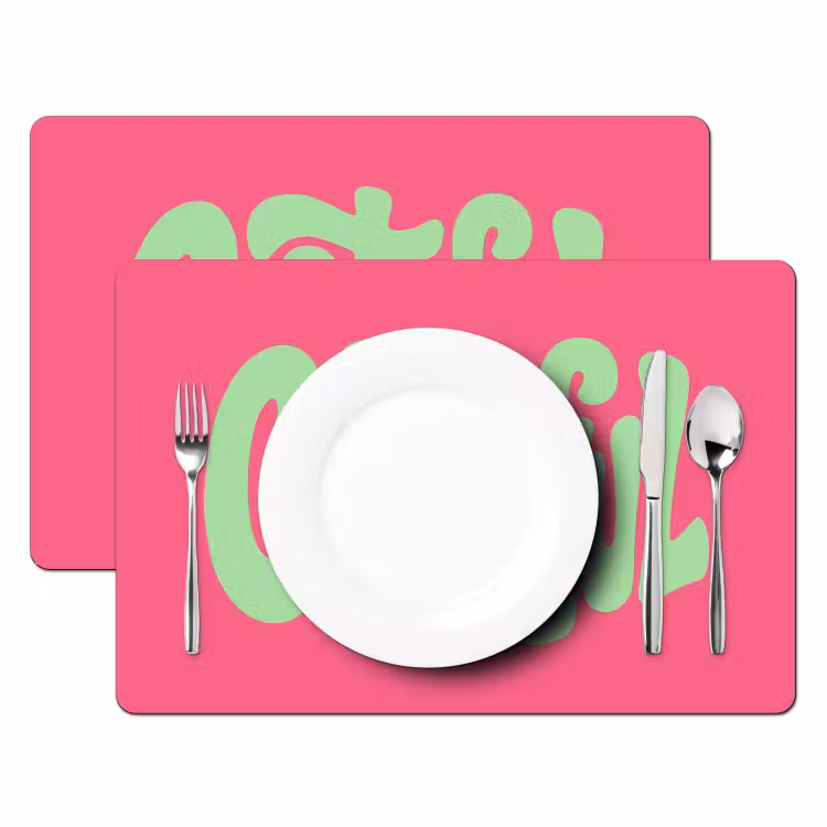 Grateful - Groen - Grafisch - Vloeiend Placemat vinyl groot -zzsfeer2_Kitchenyeah-website