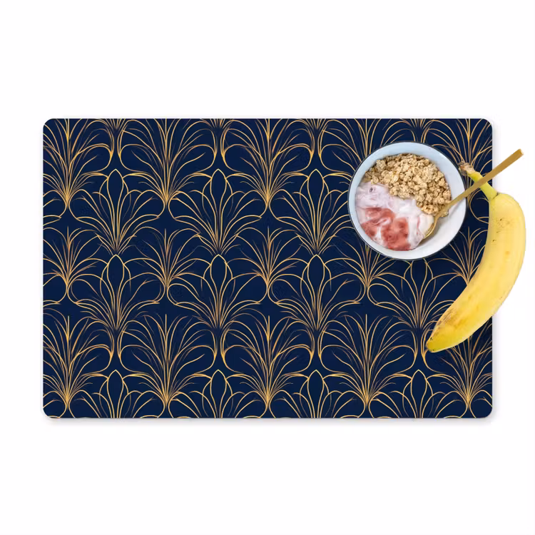 Deco - Waaier - Blauw Placemat vinyl groot 368 -zzzproduct_Kitchenyeah-website