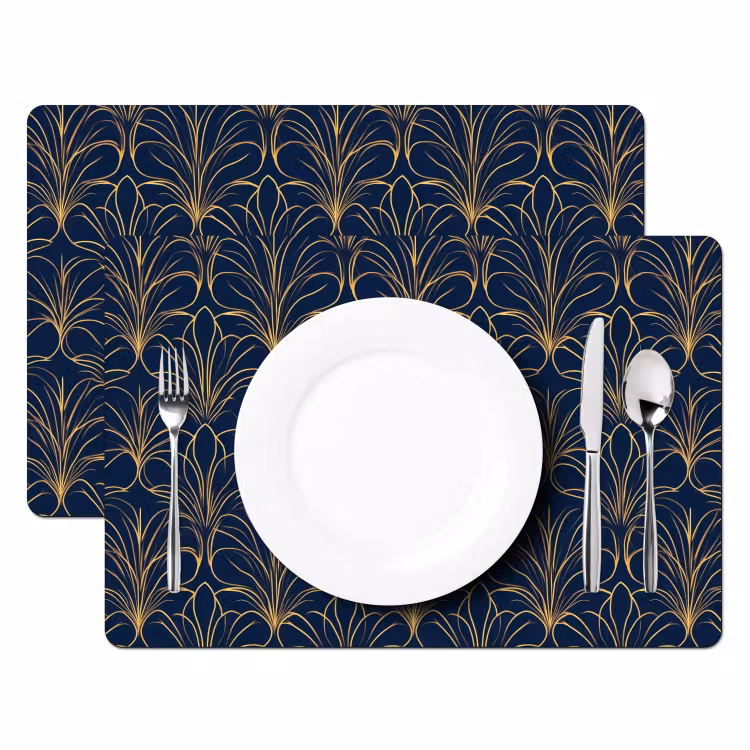 Deco - Waaier - Blauw Placemat vinyl groot 368 -zzsfeer2_Kitchenyeah-website