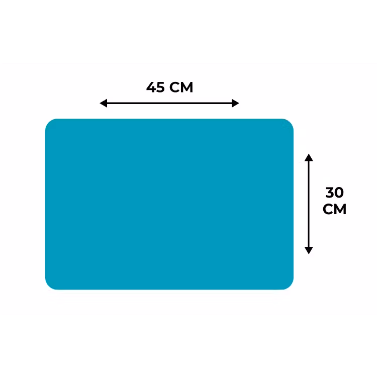 Deep - Turquoise - Turkoois Placemat vinyl groot 368 -specs