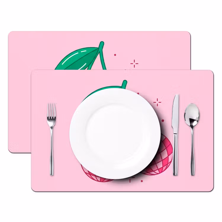 Decoratie - Disco-bal - Feest - Roze Placemat vinyl groot -zzsfeer2_Kitchenyeah-website