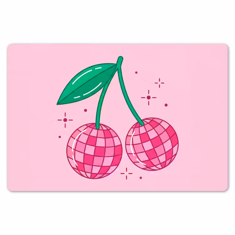 Decoratie - Disco-bal - Feest - Roze Placemat vinyl groot -zzsfeer1_Kitchenyeah-website