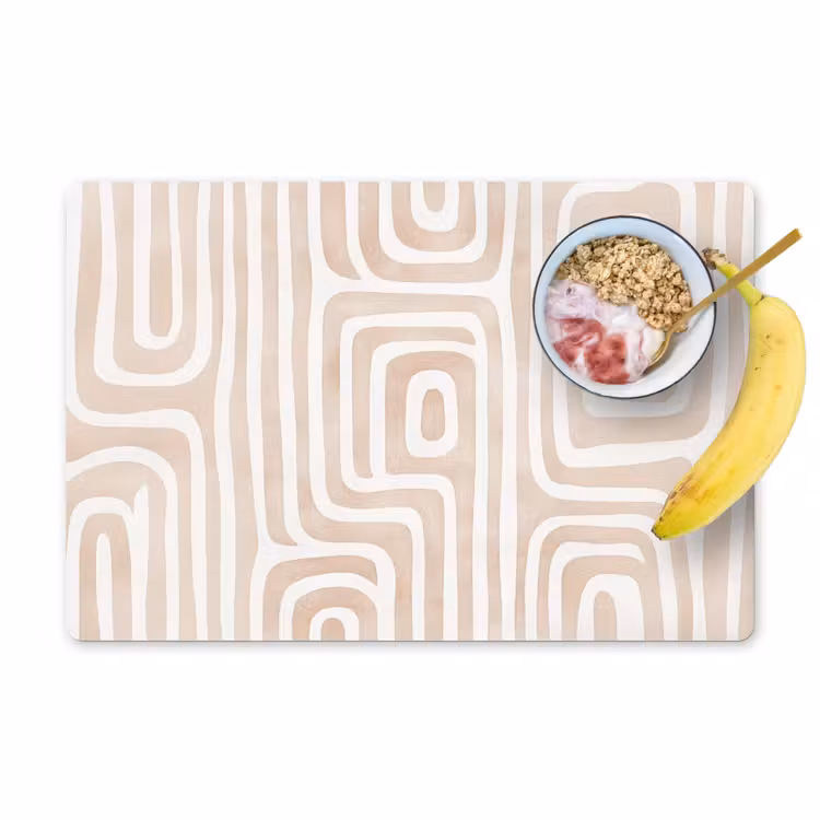 Decoratief - Labyrint - Beige Placemat vinyl groot -zzzproduct_Kitchenyeah-website