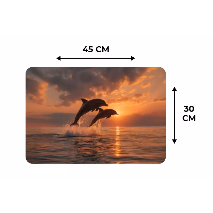Dolfijnen - Zee - Realistisch Placemat vinyl groot -specs