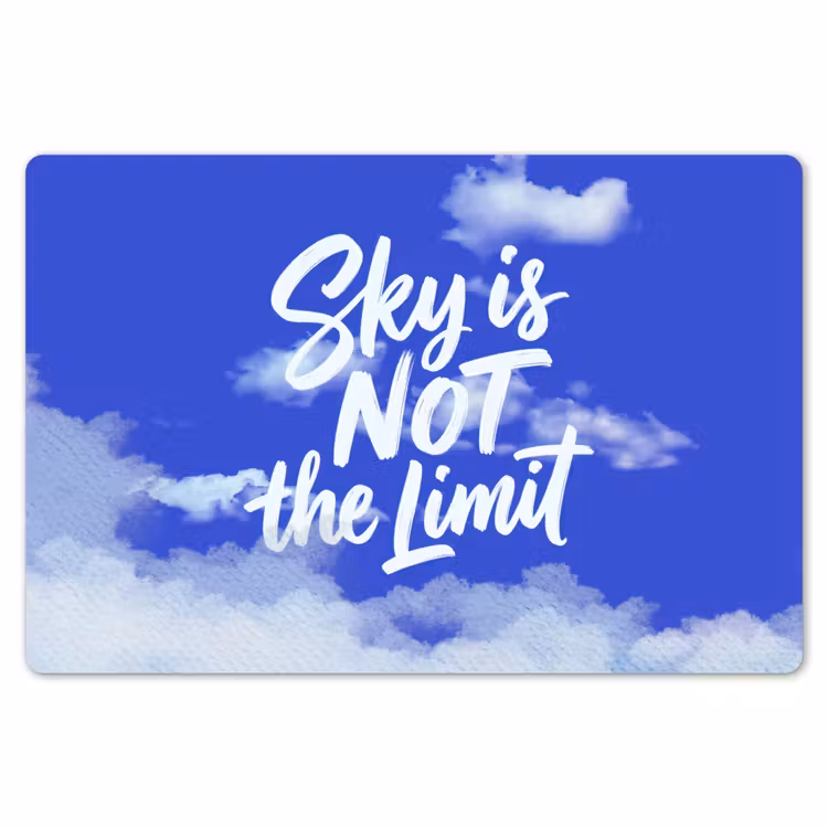 Sky is not the limit - Blauwe lucht - Wolken Placemat vinyl groot -zzsfeer1_Kitchenyeah-website