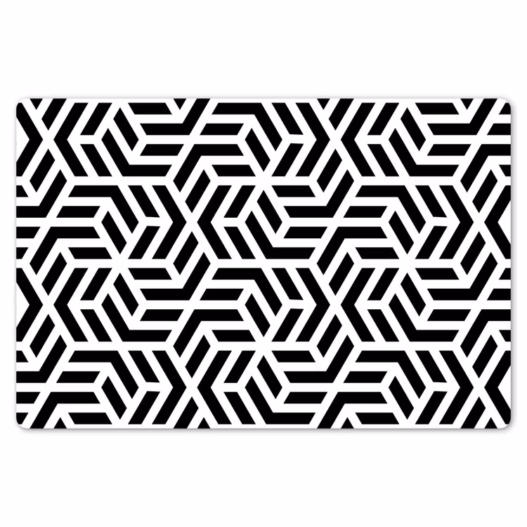 Design - Geometrie - Patroon - Zwart - Wit Placemat vinyl groot 368 -zzsfeer1_Kitchenyeah-website