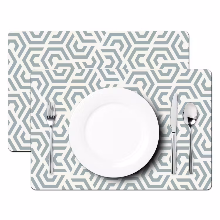 Design - Lijn - Patroon - Groen Placemat vinyl groot 368 -zzsfeer2_Kitchenyeah-website