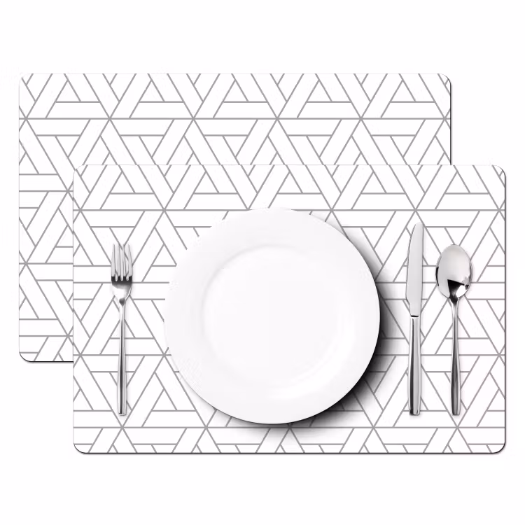 Design - Lijn - Patroon - Zwart - Wit Placemat vinyl groot 368 -zzsfeer2_Kitchenyeah-website