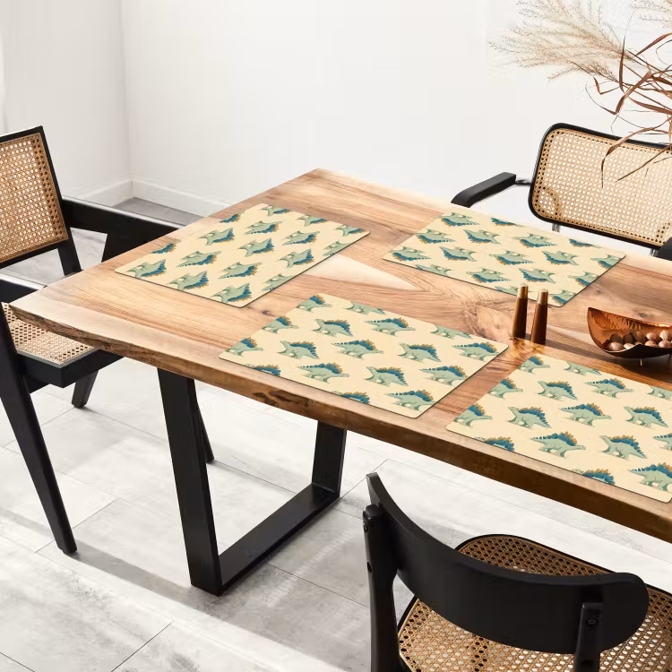 Dino - Patroon - Groen Placemat vinyl groot 368 -zzsfeer4_Kitchenyeah-website