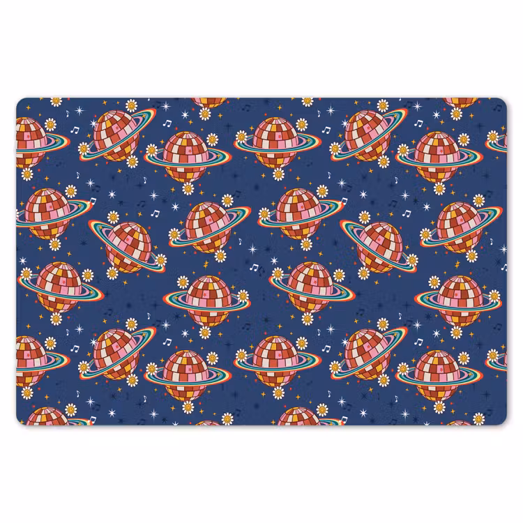 Disco - Blauw - Patroon Placemat vinyl groot 368 -zzsfeer1_Kitchenyeah-website