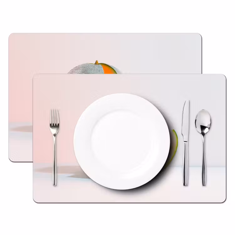 Disco - Discobal - Meloen - Pastel Placemat vinyl groot -zzsfeer2_Kitchenyeah-website