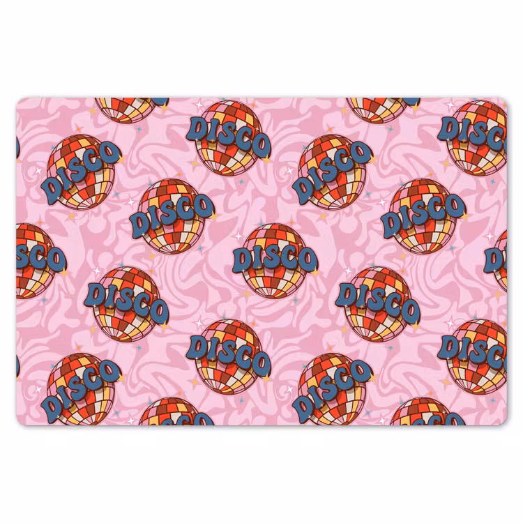 Disco - Bal - Patroon - Roze Placemat vinyl groot 368 -zzsfeer1_Kitchenyeah-website