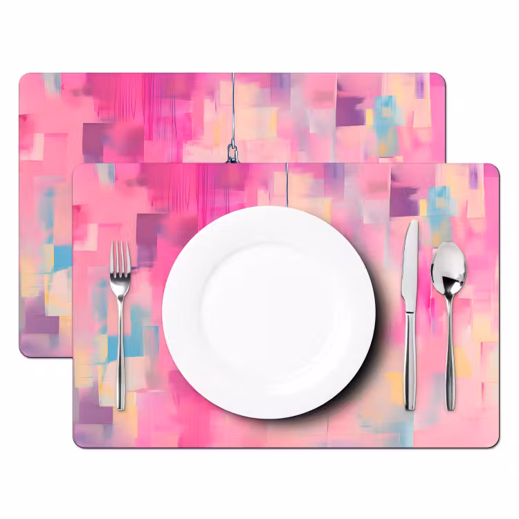 Discobal - Pink - Verf Placemat vinyl groot -zzsfeer2_Kitchenyeah-website