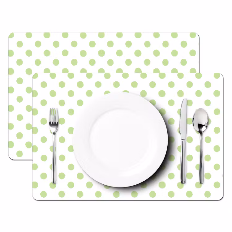 Dots - Klassiek - Groen Placemat vinyl groot 368 -zzsfeer2_Kitchenyeah-website