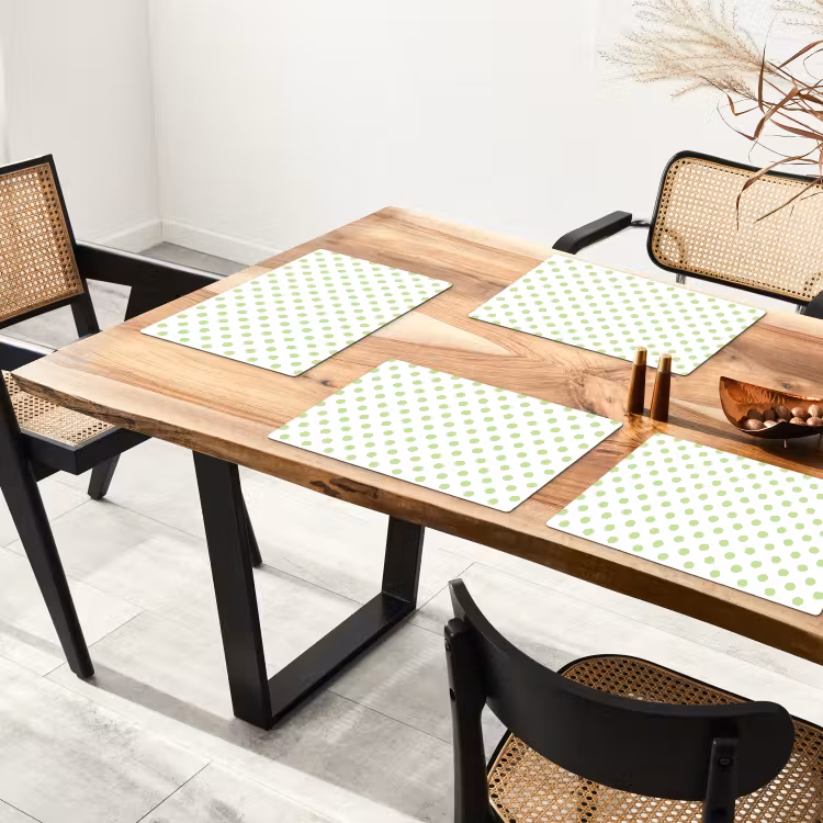 Dots - Klassiek - Groen Placemat vinyl groot 368 -zzsfeer4_Kitchenyeah-website
