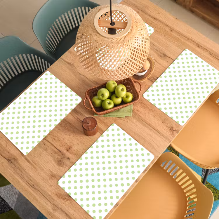 Dots - Klassiek - Groen Placemat vinyl groot 368 -zzsfeer5_Kitchenyeah-website