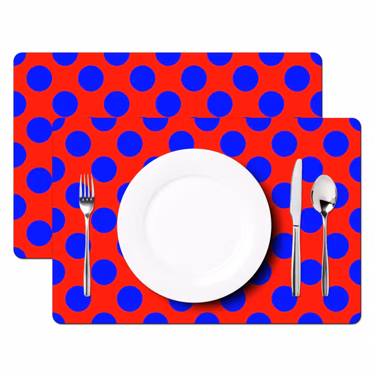 Dots - Klassiek - Rood Placemat vinyl groot 368 -zzsfeer2_Kitchenyeah-website