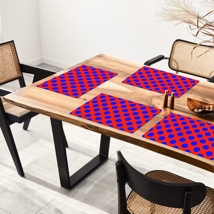 Dots - Klassiek - Rood Placemat vinyl groot 368 -zzsfeer4_Kitchenyeah-website