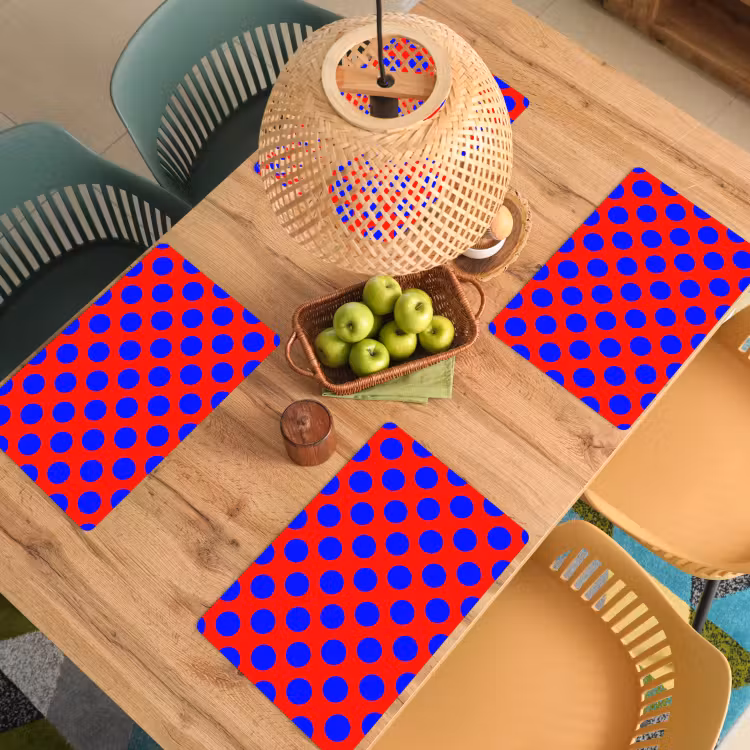 Dots - Klassiek - Rood Placemat vinyl groot 368 -zzsfeer5_Kitchenyeah-website