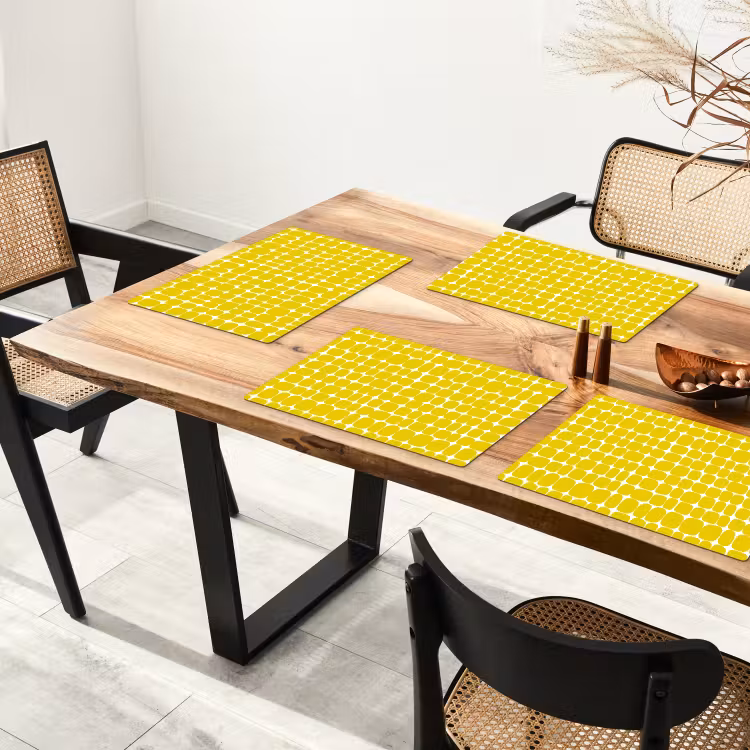Stippen - Modern - Geel Placemat vinyl groot 368 -zzsfeer4_Kitchenyeah-website