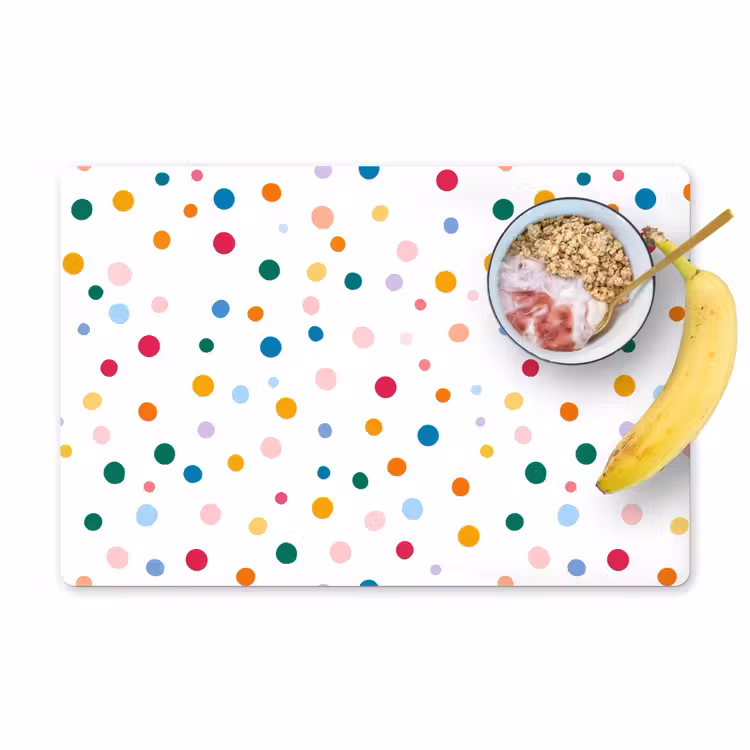 Stippen - Speels - Kleurrijk Placemat vinyl groot 368 -zzzproduct_Kitchenyeah-website