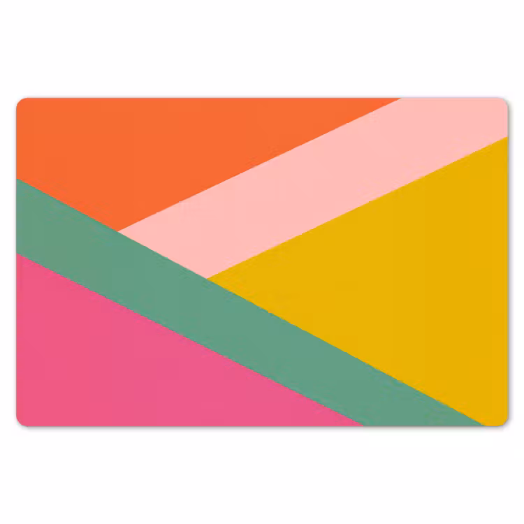 Driehoeken - Kleurrijk - Abstract Placemat vinyl groot -zzsfeer1_Kitchenyeah-website