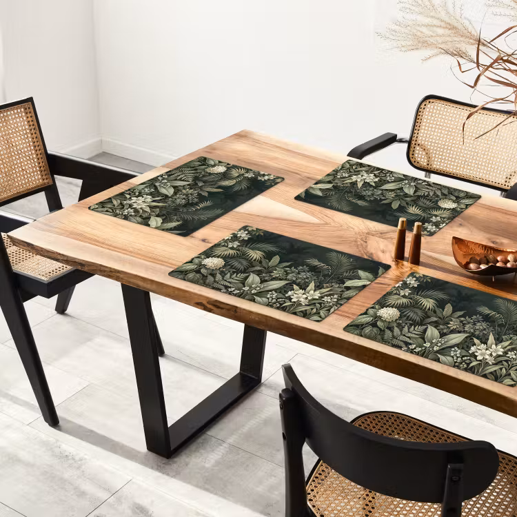 Jungle - Bladeren - Botanisch - Groen Placemat vinyl groot -zzsfeer4_Kitchenyeah-website