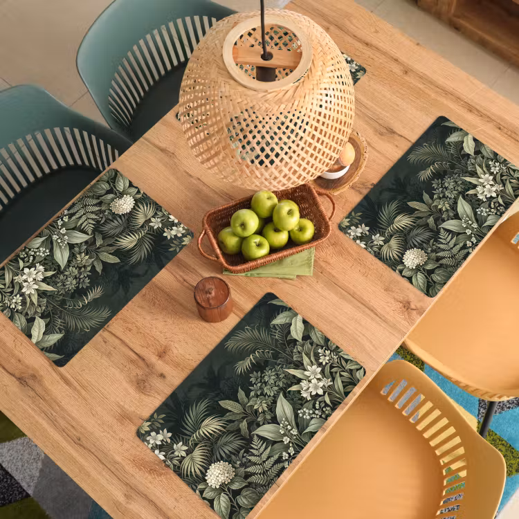 Jungle - Bladeren - Botanisch - Groen Placemat vinyl groot -zzsfeer5_Kitchenyeah-website