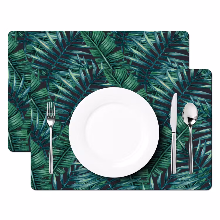 Jungle - Bladeren - Tropical Placemat vinyl groot -zzsfeer2_Kitchenyeah-website