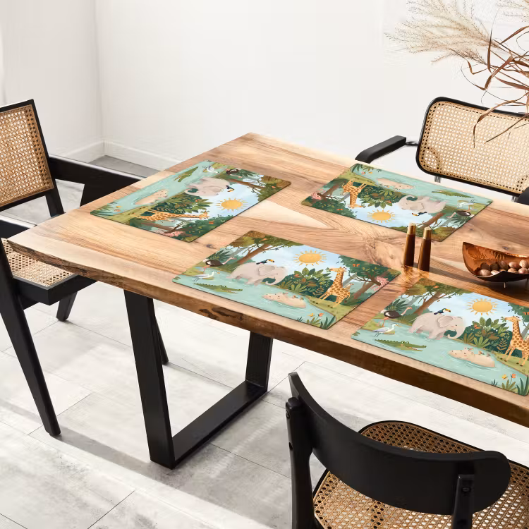 Jungle - Oase - Dieren - Kleurrijk Placemat vinyl groot -zzsfeer4_Kitchenyeah-website