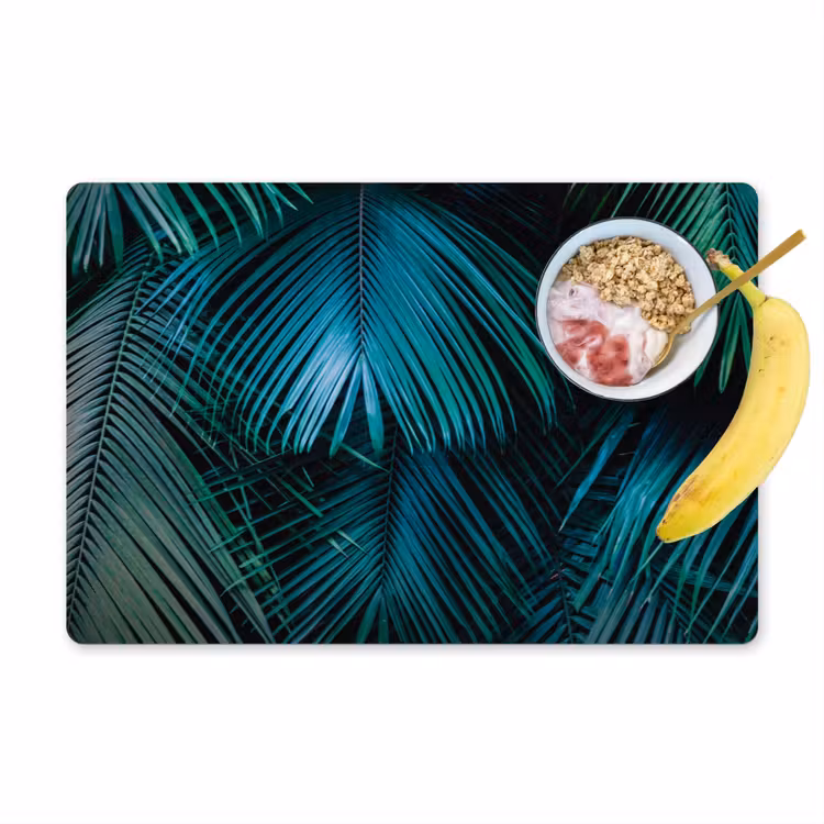 Inductie mat - Jungle - Inductie beschermer - Palmblad - Natuur Placemat vinyl groot -zzzproduct_Kitchenyeah-website