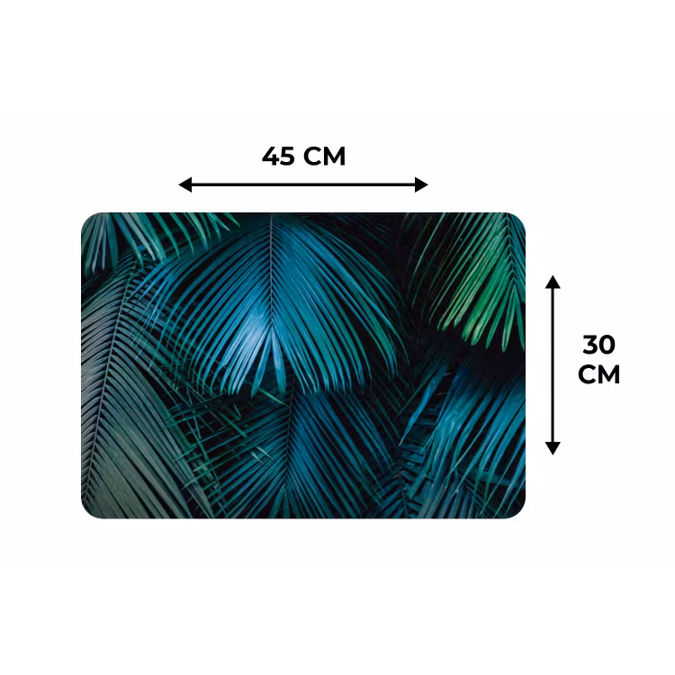 Inductie mat - Jungle - Inductie beschermer - Palmblad - Natuur Placemat vinyl groot -specs