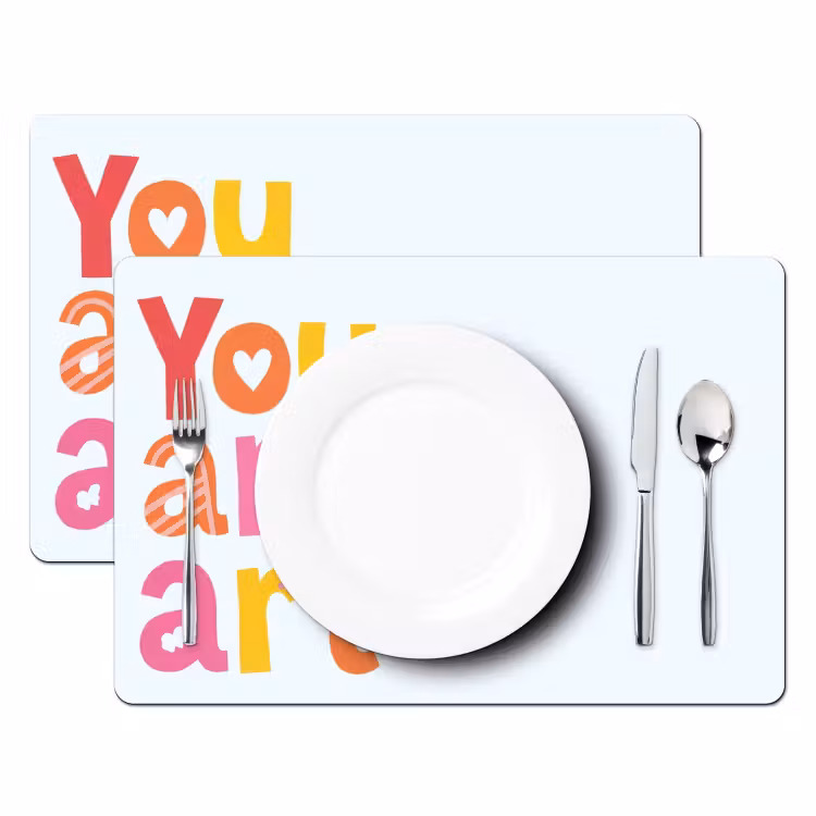 You are art - Kleurrijk - Grafisch Placemat vinyl groot -zzsfeer2_Kitchenyeah-website