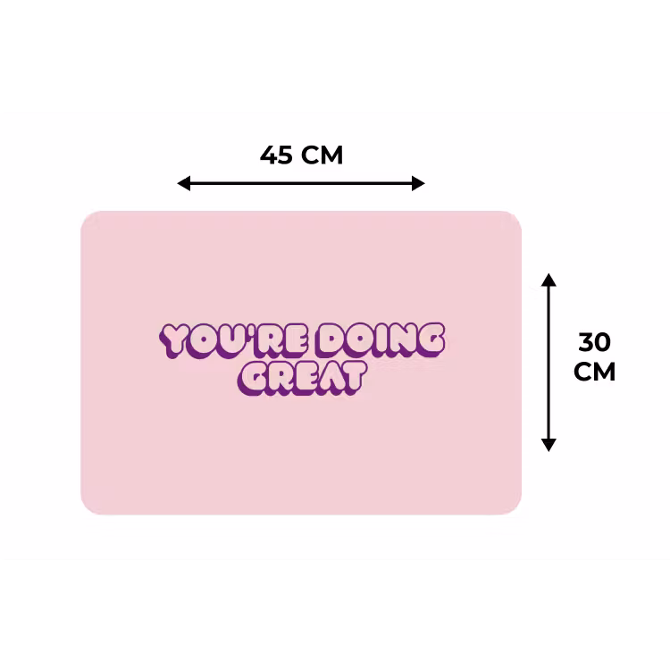 You're doing great - roze - 3D Placemat vinyl groot -specs