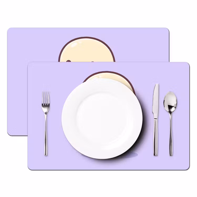 Eend - Sjaal - Paars Placemat vinyl groot -zzsfeer2_Kitchenyeah-website