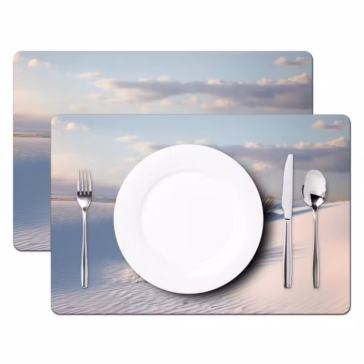 Duinen - Gras - Wolken - Beige Placemat vinyl groot -zzsfeer2_Kitchenyeah-website