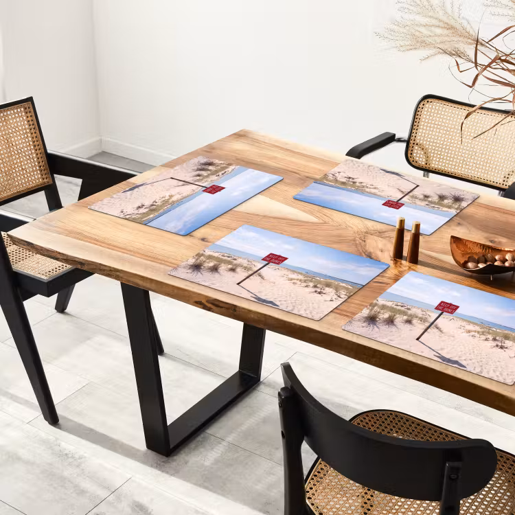 Duin - Bord - Kust - Landschap - Rood Placemat vinyl groot -zzsfeer4_Kitchenyeah-website